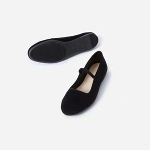 Everlane The Mary Jane in Black Velvet New Womens Flats Shoes